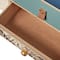 12&#x22; Blue Wood Eclectic Jewelry Box